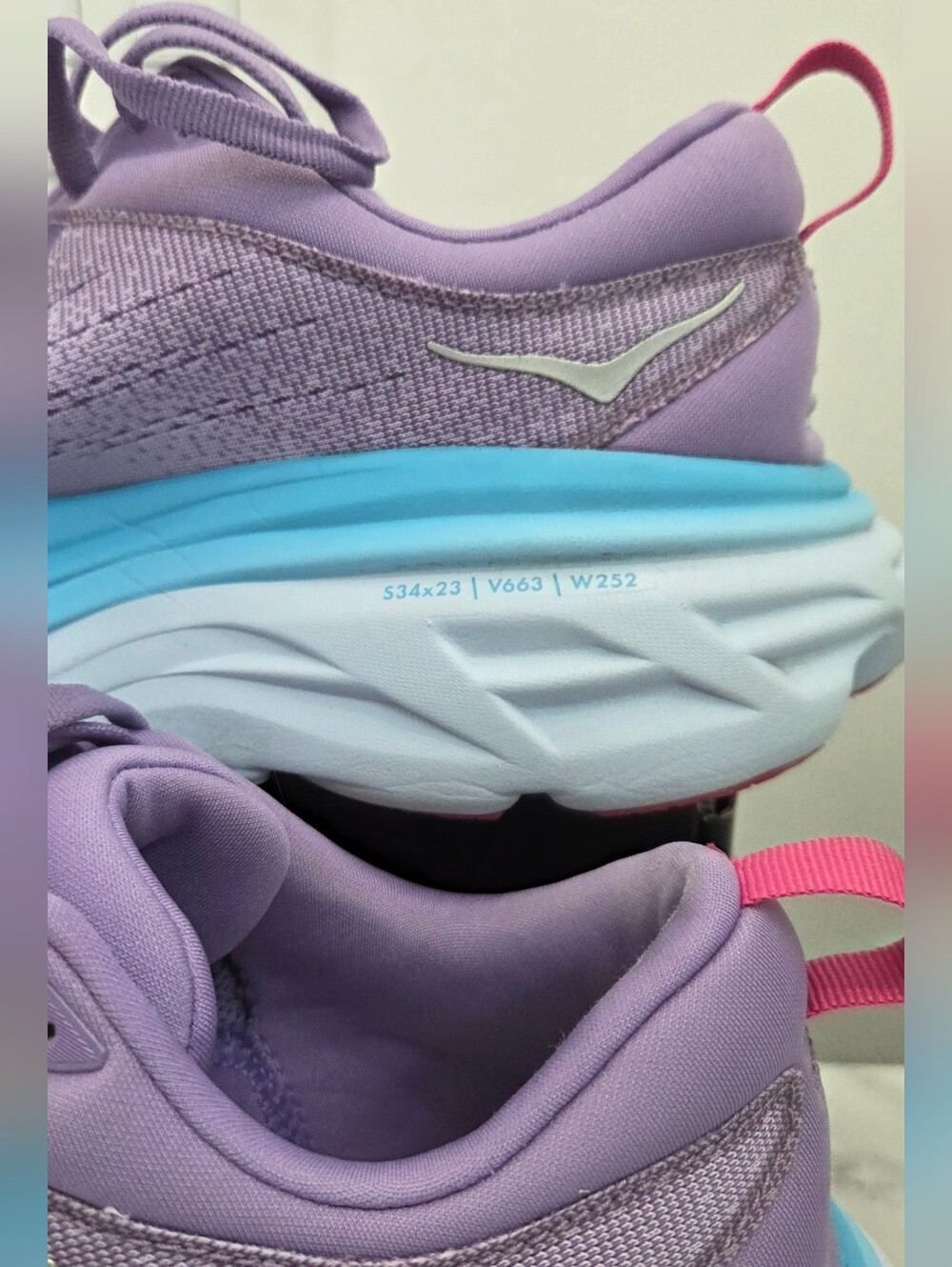 Hoka Bondi 8 Purple (Chalk Violet / Pastel Lilac) Women’s Lace-up Sneakers - Picture 5 of 16